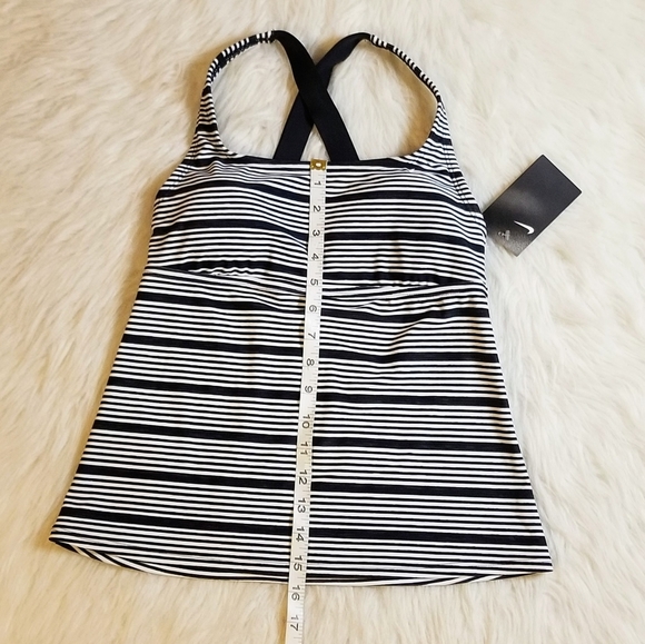 NIKE 6:1 Heather Stripe Crossback Tankini 2-Piece - Picture 7 of 14
